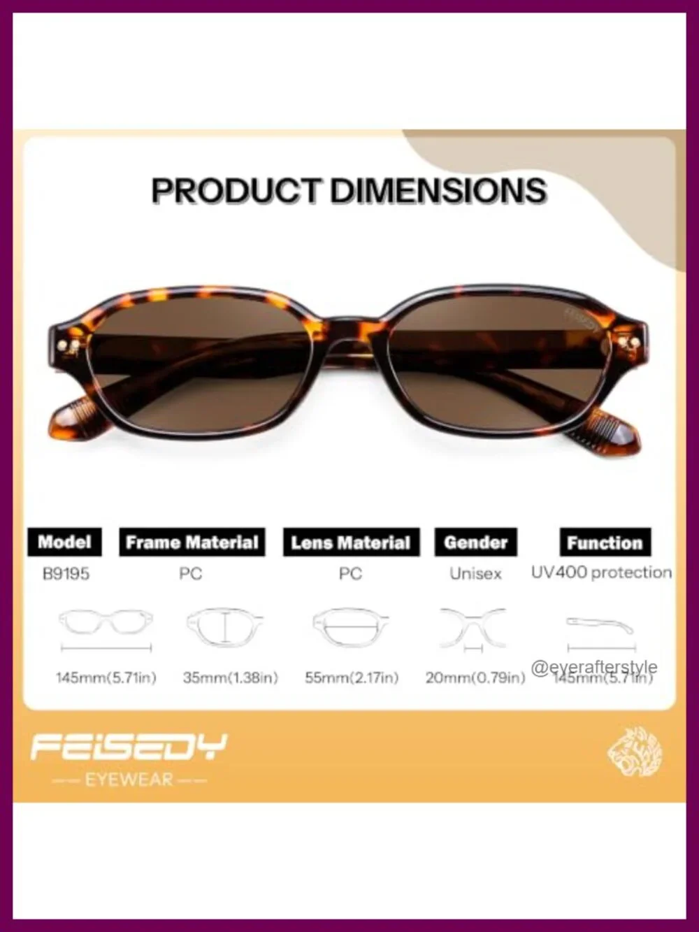 Retro Polarized Rectangle Sunglasses Y2K 90s UV400 Protection Lightweight